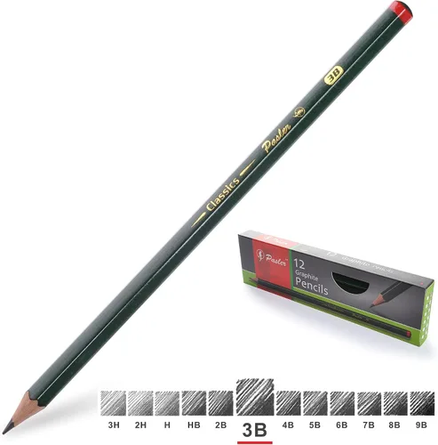 Miniatura 8 de Pasler Lápices de dibujo profesionales para bocetos gráficos, 12 unidades (8B)