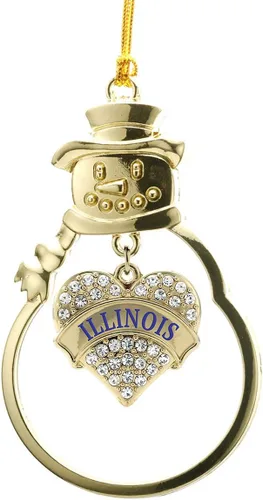 Miniatura 29 de Inspired Silver - Twin #1 - Adorno de Navidad dorado - Adorno de árbol de Navidad con dije de corazón con circonita cúbica - Decoración colgante