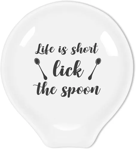 Miniatura 13 de Littlefa Let's Spoon - Cuchara de café con frase divertida, soporte para cuchara de café con frase divertida, soporte para cuchara pequeña