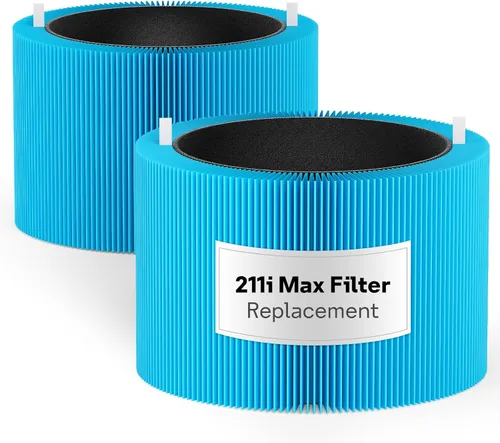 Leemone Paquete de 2 filtros Blue Pure 211i Max AllergenBlock de repuesto compatibles con Blue Pure 211i Max Air Puri-fier, True HEPA y filtro de
