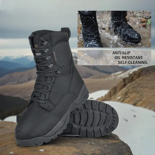 Miniatura 9 de Men's Waterproof Military Tactical Boots Lightweight Work Boot Insulated Hunting Boots, 8 Inches Lace-up Outdoor Boots, 400g Thinsulate