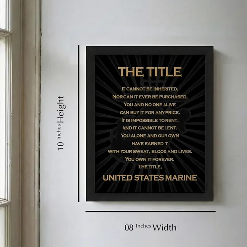 Miniatura 2 de The Title - Póster de Estados Unidos - Decoración de pared militar para marines, veteranos y entusiastas - Impresión artística de pared