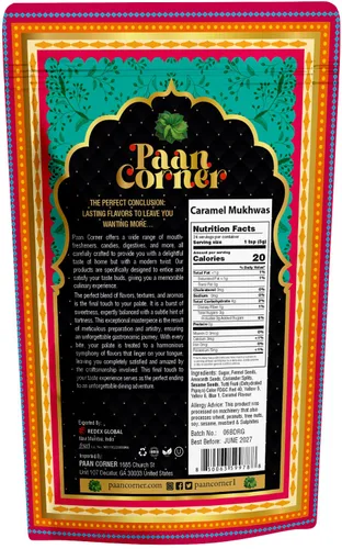 Miniatura 3 de Paan Corner Caramel Mukhwas, ambientador bucal indio, 4.23 onzas