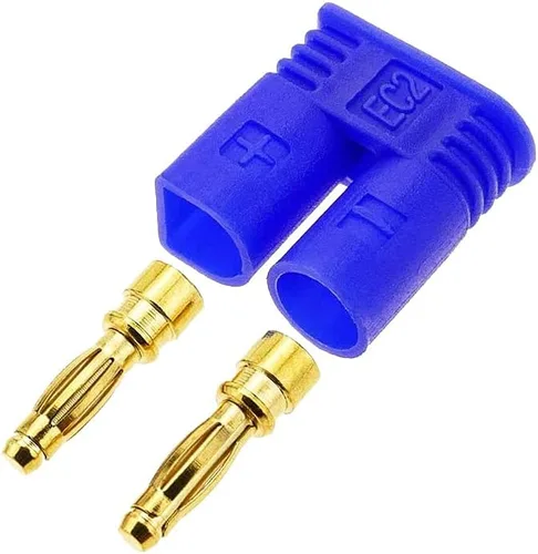 Miniatura 4 de 10Sets EC2 Conector de batería Adaptador RC chapado en oro 2.0MM 2MM Banana Plug Bullet Conector para RC Lipo Batería