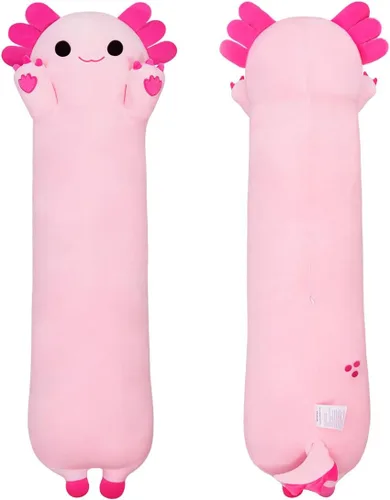 Miniatura 8 de Almohada de juguete de ajolote de peluche, almohada para abrazar, regalo para niños y niñas (azul, 19.6 pulgadas)