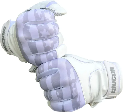 Miniatura 9 de Guantes Clutch Sports Apparel para batear en béisbol y sóftbol con bandera americana, buen agarre y ajuste de dedo, malla de alto rendimiento