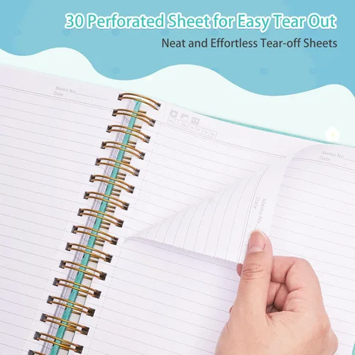 Miniatura 4 de Cuaderno de espiral, cuaderno de cuero de tapa dura de 365 páginas, diario encuadernado de gran tamaño A5 para mujeres y hombres, cuadernos rayados