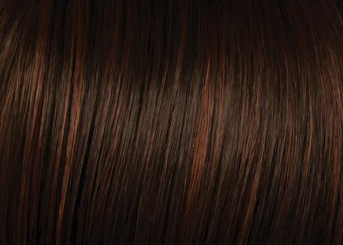 Miniatura 2 de Flecos en la parte superior de la cabeza color R6/30H chocolate cobre – 16 pulgadas de longitud Topper Hairdo Base Monofilamento 5 Clips Natural