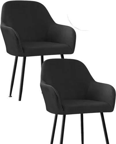 Miniatura 24 de Fundas protectoras de terciopelo elástico para sillas de comedor con brazos y respaldo curvado pequeño, juego de 6/4/2 para cocina, oficina, hogar