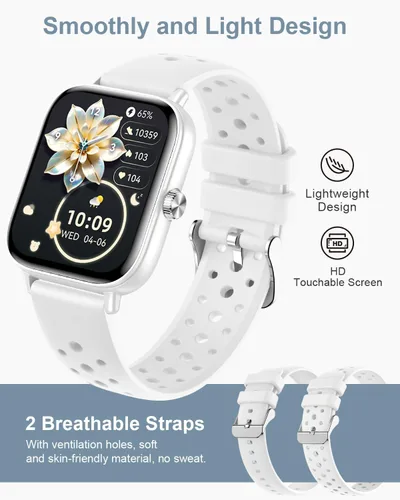 Miniatura 2 de Relojes inteligentes para mujeres y hombres [hacer/responder llamadas/voz AI/salud femenina] teléfonos Android compatibles con iPhone, reloj