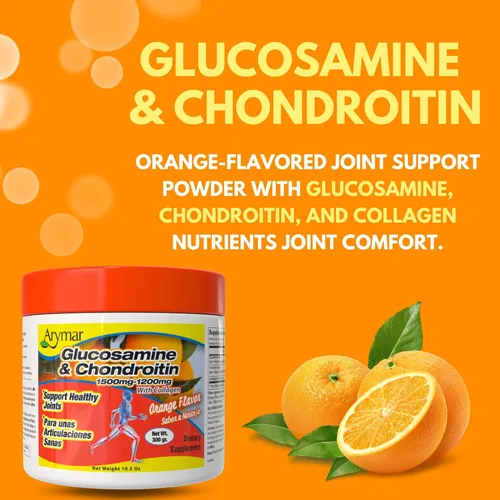Miniatura 6 de Arymar Glucosamina Chandroitin Powder (1500 mg/1200 mg) - Suplemento de apoyo a la salud de las articulaciones - Ayuda a mantener la movilidad