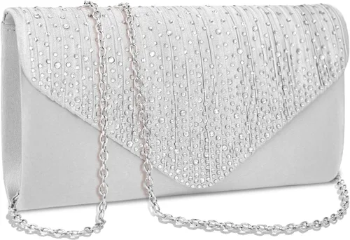 Bolsos de mano BBjinronjy para mujer, bolso formal con diamantes de imitación para noche, bolsos de mano para boda, fiesta, cóctel, graduación, cena