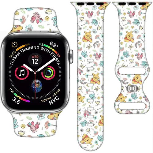 Miniatura 15 de Correa de silicona de dibujos animados compatible con Apple Watch de 1.496/1.575/1.614/1.654/1.732 pulgadas, bonitas correas de repuesto para Apple