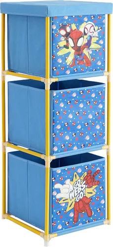 Miniatura 11 de Nickelodeon Paw Patrol - Organizador de almacenamiento de tela de 3 niveles con 3 cubos y tapa, contenedores de almacenamiento de juguetes