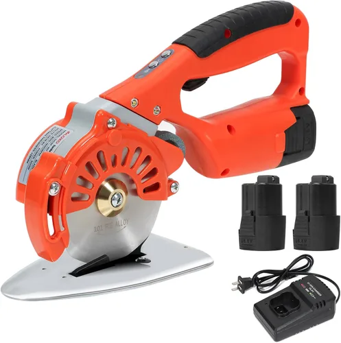 VLOXO Tijeras rotativas eléctricas inalámbricas, cortador de tela eléctrica, tijeras de tela giratorias recargables, cortador eléctrico de velocidad