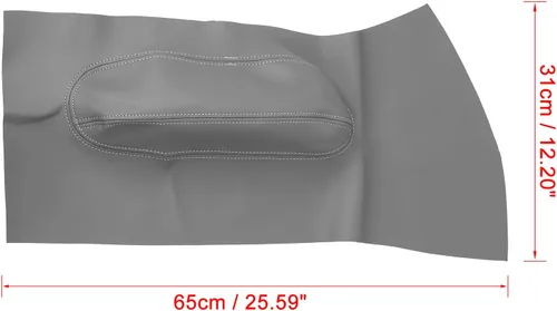Miniatura 7 de X AUTOHAUX Par de fundas de reposabrazos de panel de puerta de cuero de microfibra gris, reemplazo para Volkswagen Beetle 1998-2010