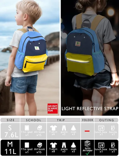 Miniatura 8 de Mochilas para niños, unisex, multicolor, medianas, 13 pulgadas de alto, 1 L, nailon, moderna, diseño de caricaturas, 3-5 años, escuela primaria