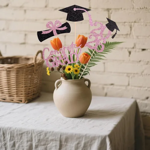 Miniatura 3 de 16 piezas de decoración de graduación para la clase de 2026, centros de mesa de felicitaciones de graduación 2026, decoración de mesa 2026, Azul