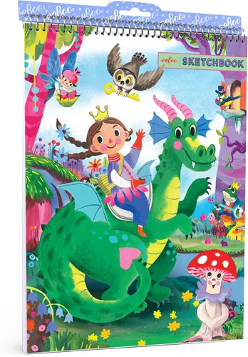 Miniatura 8 de eeBoo: Shark & Friends Cuaderno de bocetos en blanco encuadernado en espiral, 60 páginas, papel de 4.94 oz/m², 95 libras, 8.5 x 11, ecológico