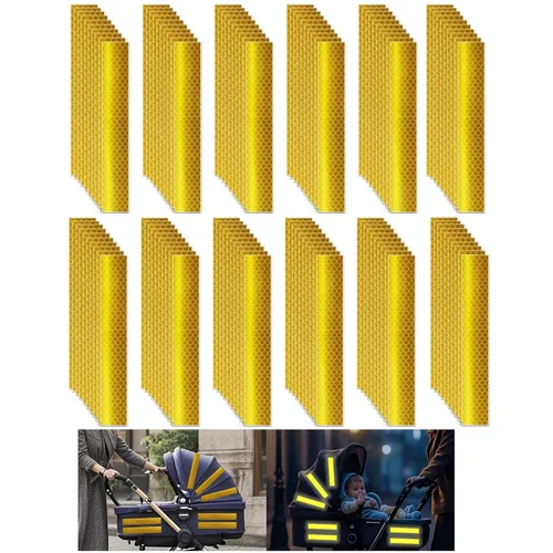 Miniatura 25 de Cinta reflectante blanca de 4 pulgadas, adhesivo de seguridad de advertencia impermeable para exteriores (10 pies)