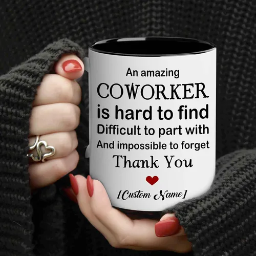 Miniatura 4 de WHIDOBE Taza de despedida personalizada de compañero de trabajo, taza de despedida personalizada de 11 onzas y 15 onzas para compañero de trabajo