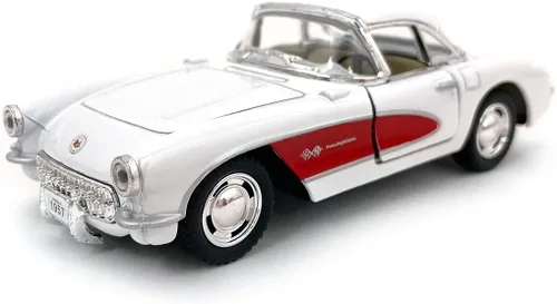 Miniatura 2 de KiNSMART - 1957 Chevy Corvette Escala 1:34 5" Die Cast Metal Modelo Classic Car Toy