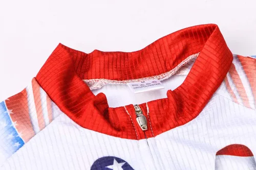 Miniatura 142 de Nuevo Pro cremallera completa hombres ciclismo Jersey manga corta Riding Shirt USA