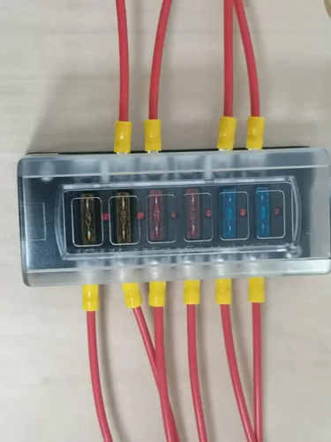 Miniatura 7 de Bloque de fusibles de 6 vías automotriz barco marino coche cámper remolque RV autocaravana caja de fusibles de energía solar 12V - 32V indicador LED