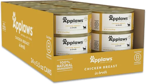 Miniatura 9 de Applaws Alimento húmedo natural para gatos en caldo, alimento húmedo enlatado de ingredientes limitados, sin aditivos, hecho con ingredientes