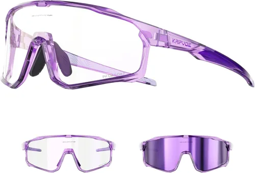 Miniatura 10 de KAPVOE Gafas de ciclismo fotocromáticas para hombres y mujeres, gafas de sol para bicicleta de montaña MTB, deportes, transición, triatlón, carrera