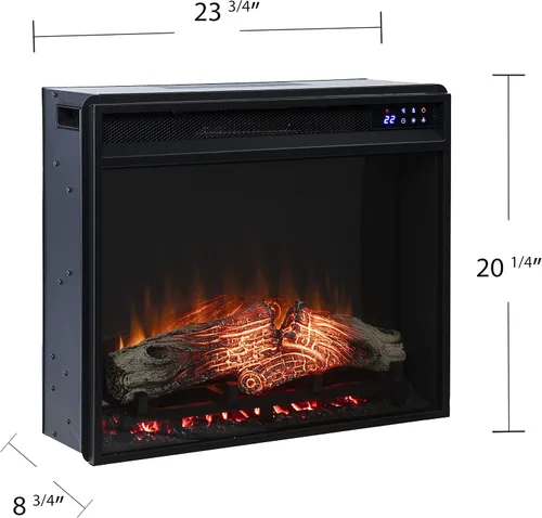 Miniatura 5 de SEI Furniture Caja de fuego eléctrica con pantalla táctil de 23" con control remoto, color negro