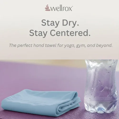 Miniatura 7 de Wellrox Toalla de mano de yoga de microfibra, súper suave, de secado rápido, antideslizante para pilates, gimnasio y entrenamientos