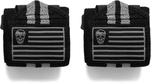 Miniatura 7 de Gymreapers Muñequeras de levantamiento de pesas (aprobadas por IPF) de 18 pulgadas, soporte de muñeca de calidad profesional con lazo para el pulgar