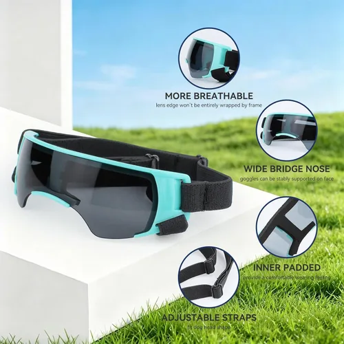 Miniatura 3 de ENJOYING Lentes de sol para perros de razas pequeñas, antirayos UV para perros pequeños, resistentes al viento, protección de ojos de perro