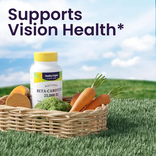 Miniatura 4 de Healthy Origins Betacaroteno 25,000 UI (7,500 mcg), suplemento de provitamina A para antioxidante, ojo e inmunitario, 180 cápsulas blandas