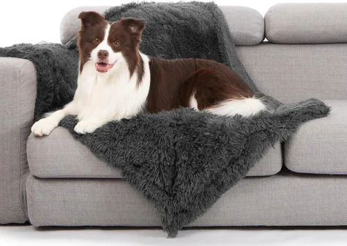 Miniatura 25 de gogobunny Manta impermeable para perros para perros grandes, gatos, cachorros, manta reversible de piel sintética para mascotas, lavable, protección