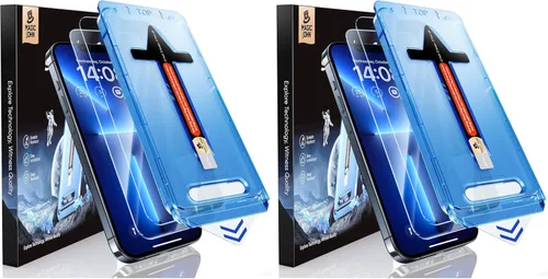 Miniatura 9 de MAGIC JOHN Paquete de 2 protectores de pantalla de vidrio templado para iPhone 13 Pro Max/iPhone 14 Plus de 6.7 pulgadas, instalación automática