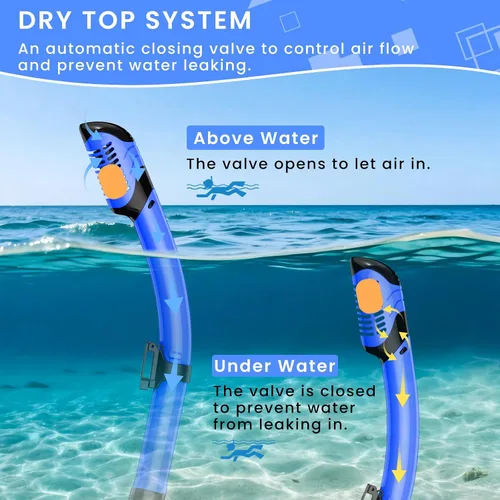 Miniatura 6 de Equipo de esnórquel para adultos, juego de máscara de esnórquel para adultos, buceo, gafas de natación con cubierta para la nariz, vidrio templado