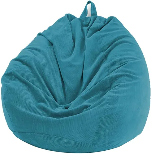 Miniatura 17 de Lukery Puf para adultos (sin relleno), funda de puf de color sólido, puf de pana, cómodo puf perezoso, almacenamiento de animales de peluche