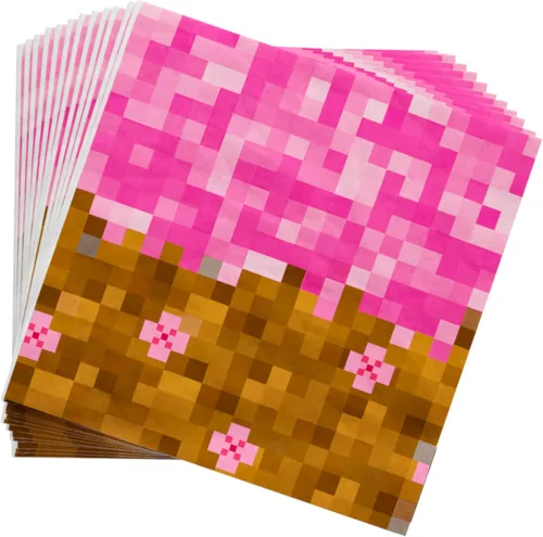 Miniatura 4 de Suministros de fiesta de Pixel Girl Value (64 piezas para 20 invitados) - Suministros de fiesta de videojuegos para niñas, decoraciones
