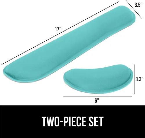 Miniatura 7 de Gorilla Grip - Reposamuñecas ergonómico de espuma viscoelástica de gel suave para teclado y mouse, antideslizante, para aliviar el dolor al Negro