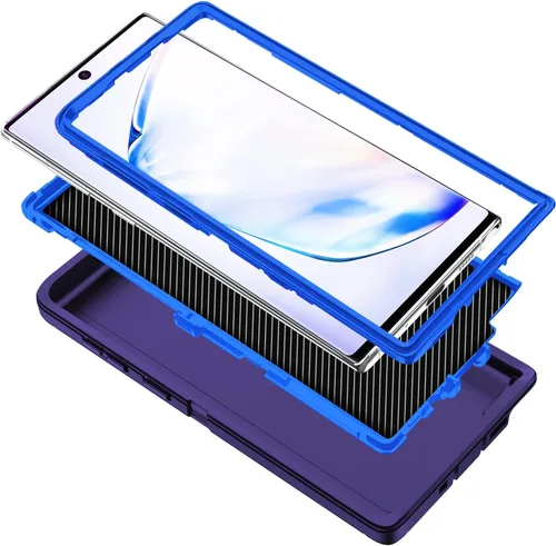 Miniatura 7 de Funda para Galaxy Note 10 Plus, a prueba de golpes, a prueba de caídas, a prueba de polvo, protección de cuerpo completo de 3 capas, funda rígida