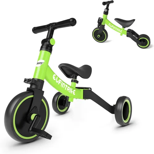 Miniatura 15 de besrey Bicicleta 5 en 1 para niños de 1 año a 4 años, triciclo para niños pequeños, triciclo para niños, juguetes para niños y niñas, entrenamiento