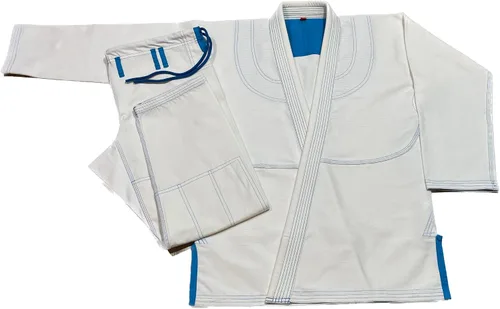 Miniatura 2 de Bjj Gi Jiu Jitsu con punto verde azulado Bjj Gi Jiu Jitsu Kimonos Gi 100% algodón Perl tejido 450GSM