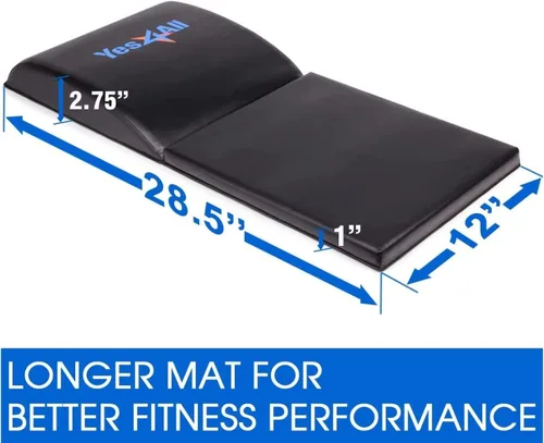 Miniatura 2 de Yes4All Ab Mat Tailbone y sin coxis, almohadilla de apoyo plegable para ejercicios abdominales para entrenamiento central y espalda baja