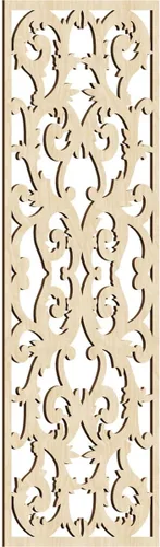 Miniatura 25 de Meadville Paneles decorativos de pared de madera con calado, 9 3/8 pulgadas de ancho x 24 3/8 pulgadas de alto x 1/4 de alto, aliso