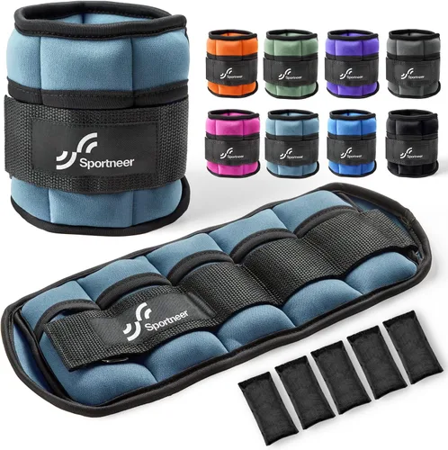 Miniatura 10 de Sportneer Adjustable Ankle/Wrist Weights for Men Women Kids, Weighted Leg & Cuff Strength Training for Yoga Walking Running Aerobics Gym Fitness