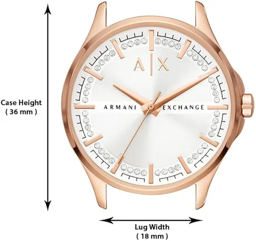 Miniatura 10 de Armani Exchange - Reloj de vestir de acero inoxidable con tres manos para mujer