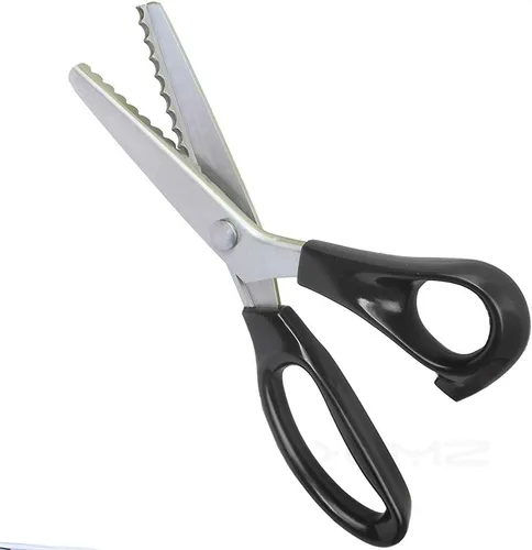 Miniatura 9 de Tijeras profesionales de costura para costura, tijeras profesionales de acero inoxidable con agarre cómodo, cuchillas dentadas y festoneadas