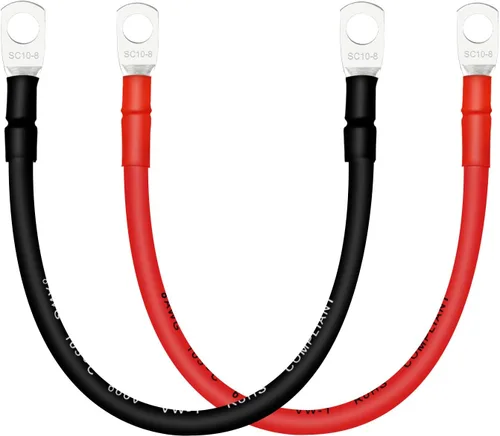 Miniatura 38 de Cable de batería, cables de batería 2 AWG con terminales, 2 cables de batería de cobre (1 pie).